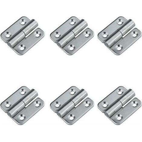 Lot de 6 charnières détachables de 3.7 cm - Charnières de porte amovibles - En acier inoxydable 304 - Pour droitier (1/5)