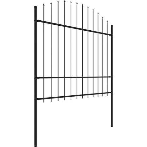 Maison Exclusive - Gartenzaun Woerden mit Speerspitze Stahl 170 x (1/4)