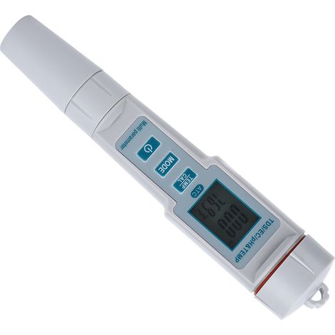 Testeur 4 en 1 pH/EC/TDS/Température pour l'analyse de l'acidité, de l'alcalinité, de la dureté, de la conductivité et de la qualité de l'eau (1/5)