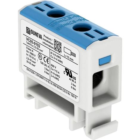 Ouneva Group VC05-0192 Bloc de distribution raccord à vis bleu 1 pc(s)