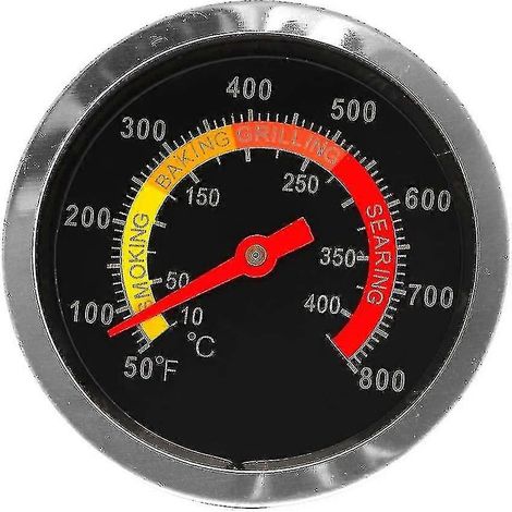 Edelstahl-Grillthermometer mit Temperaturanzeige 10-400 (1/5)