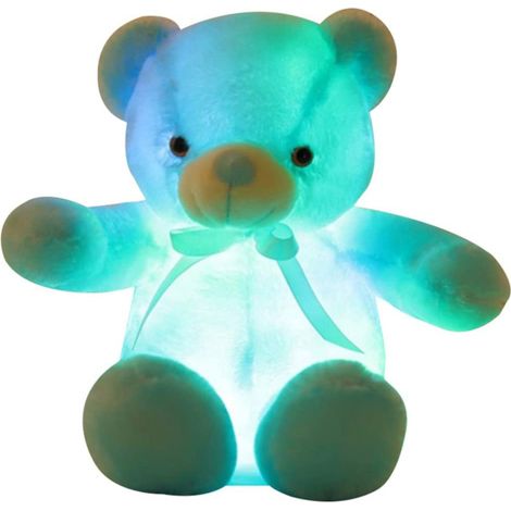 1 Ours en peluche, éclairage LED coloré, matière douce, veilleuse apaisante, jeu interactif, cadeau anniversaire (1/5)