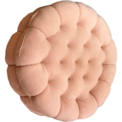Coussin Cookie mignon, doux et respirant, garnissage en coton PP, rose fraise, idéal pour la chambre, le dortoir ou la table de chevet (450 g).