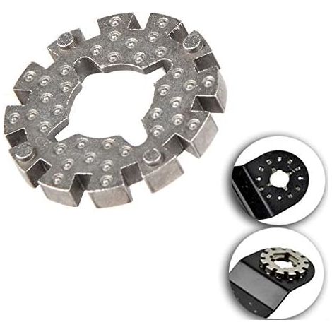 Sjqka – Adaptateur pour outil multifonction 10,8 V 28 x 3 mm – Compatible Silverline, Bosch, Dremel – Fabriqué en poudre métallique (1/4)