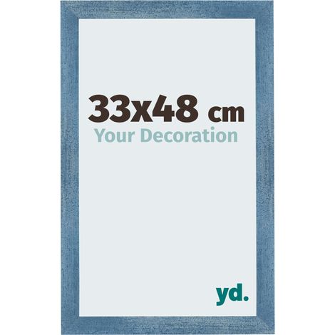 Cadre Puzzle 33x48 cm - Bleu Brillant Patiné - MDF - Mura. (1/5)