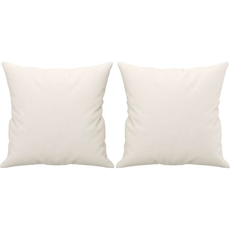 Maison Exclusive - Cojines decorativos 2 uds cuero sintético crem (1/5)