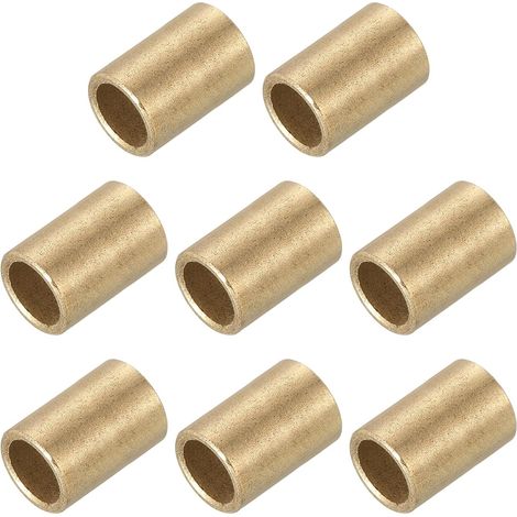 6x8x12mm Cast Brass Ring Bearings (DIxDExL) Gold Tone 8pcs (1/5)