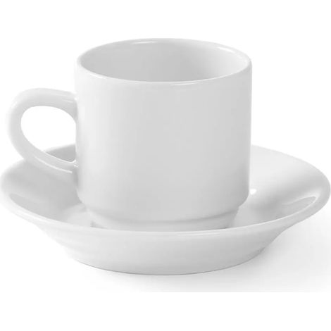 Tazza da caffè per hotel OPTIMA, porcellana bianca, 90 ml, set da 12 - Hendi 770900