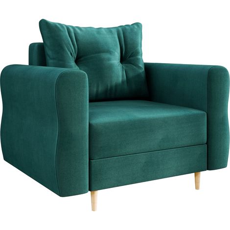 Sillón Veldala 104, Manila 37, 85x106x77cm, Tapiz, Patas: Madera, 0