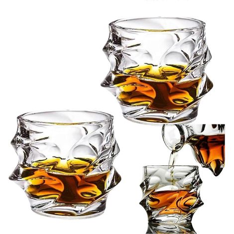 Coffret de verres à whisky en cristal japonais, verre à whisky style old-fashioned pour homme, 2 verres à bourbon à offrir, verre de dégustation (1/5)