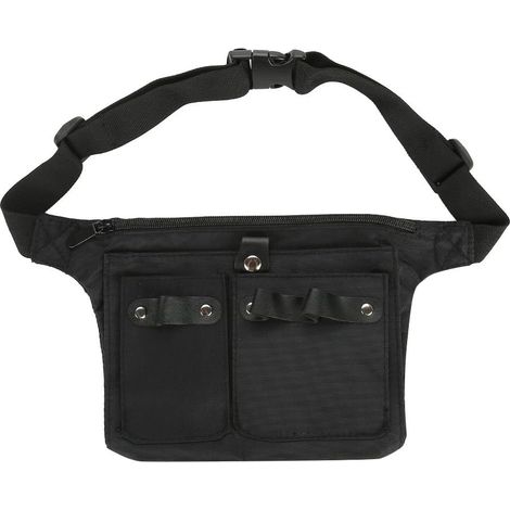Sac de coiffeur professionnel pour matériel de coupe, étui range-ciseaux et peignes, ceinture porte-outils ajustable pour homme (1/5)