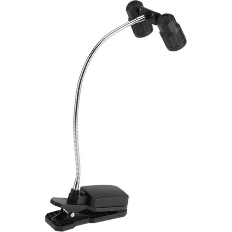 Lampe De Gril À Led Double Tête Avec Pince Flexible - Éclairage Rotatif 360 Degrés Pour Barbecue Extérieur Et Camping - Lot De 1 (1/5)