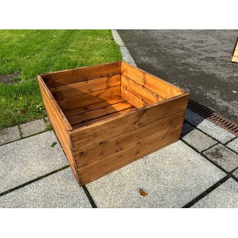 Country Kitchen Large Raised Bed Planter - Timber - L60 x W60 x H30 cm - Fully Assembled