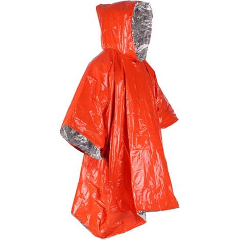 Imperméables d'extérieur, à capuche, réfléchissants, pliables, coupe-vent, sans manches, imperméables, outils de survie, papier aluminium, ponchos de randonnée, couvertures, matériel de camping