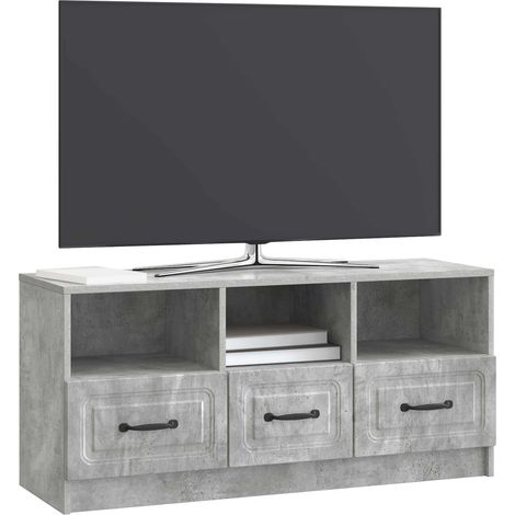 Maison Exclusive - Meuble TV Gris béton 102 x 34,5 x 47 cm Bois d'ingénierie