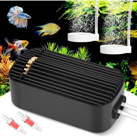 Bomba de aire para acuario de 5 W,bomba de oxígeno para acuario ultra silenciosa,bomba de aire para acuario ajustable (1/5)