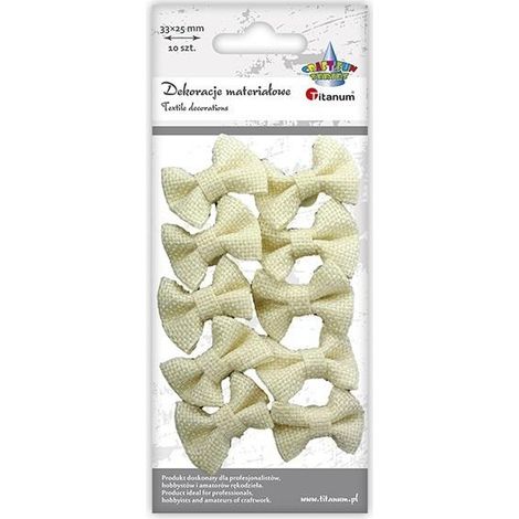 Selbstklebende Juteschleifen Beige 33x25mm 10St
