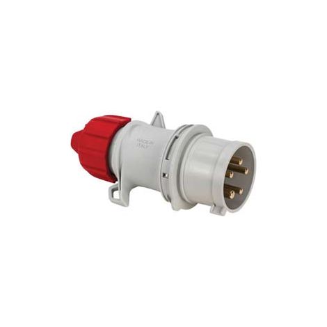 SPINA INDUSTRIALE VOLANTE ARGO ROSSA 3P+N+T 16A IP54- - cablaggio a vite 70105V - 2 pezzi FANTON
