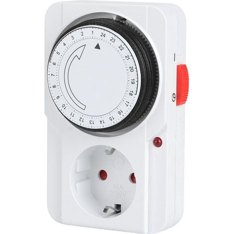Zeitschaltuhr-Stecker, mechanischer Stecker, 15-Minuten-Intervalltimer, 24-Stunden-Timer, Sicherheitszubehör für Zuhause, 230-V-EU-Stecker (1/5)
