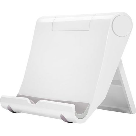 SUPPORT TABLETTE ET Telephone Portable Pliable et réglable BLANC (1/4)