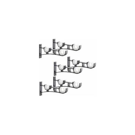 Support de tringle à rideau double en aluminium noir – Capacité jusqu'à 50 kg – Design antidérapant pour tringles de 25 à 28 mm – Installation facile (1/5)