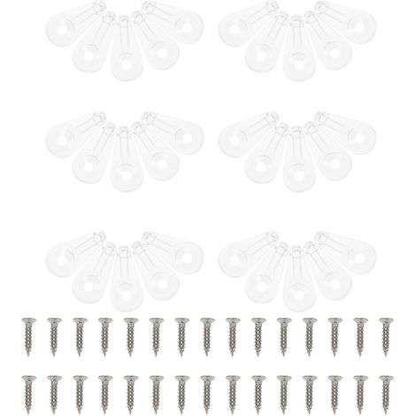 COHEALI 30 Clips de fixation en plastique lisse pour miroirs (1/5)
