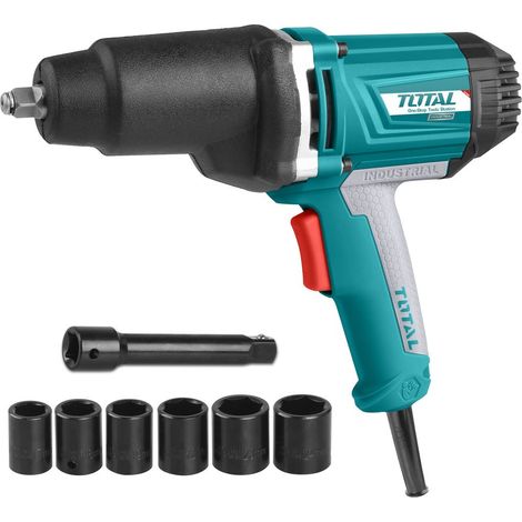 AVVITATORE ELETTRICO 1050W AD IMPULSI 550Nm 1/2" + ACCESSORI TOTAL
