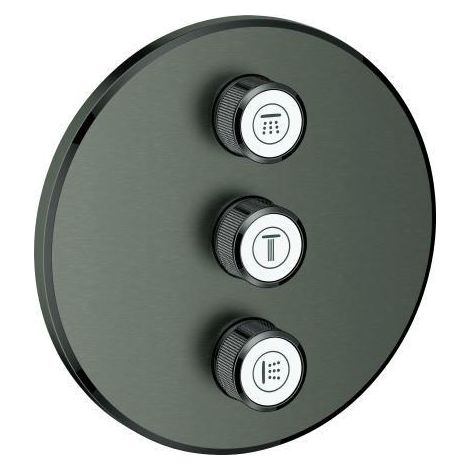3-fach UP-Ventil Grohtherm Smart Control 29122 FMS rund satin graphite