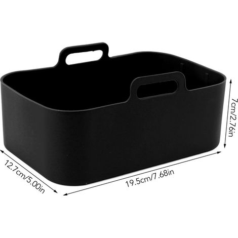 Ortviai Cuve en silicone pour friteuse air Ninja DZ201 Foodi 8QT – Lot de 2 + brosse + pince – Noir – 19,5 x 12,7 x 7 cm (1/4)