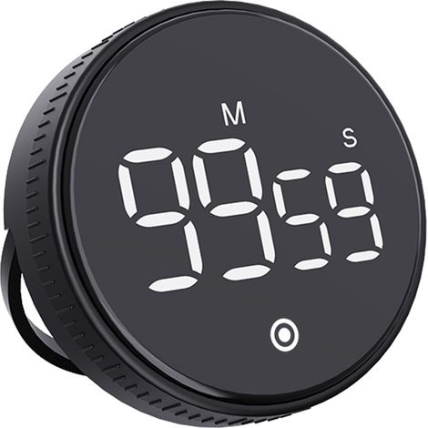 Temporizador digital magnético recargable de 67 g con LED, de 0 a 99 minutos, silencioso, ideal para estudiar. (1/5)