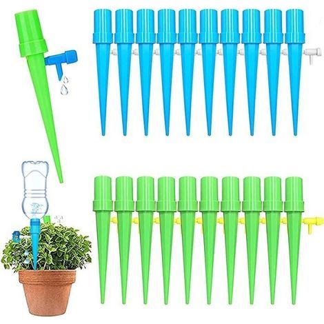 20 adjustable automatic drip irrigation pieces for indoor plants, bottle system for pots.
