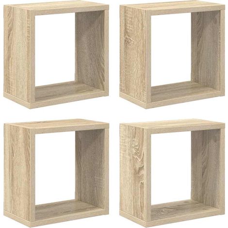 Maison Exclusive - Würfelregale 4 Stk. Sonoma-Eiche 26x15x26 cm (1/5)