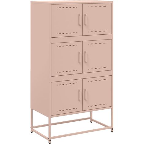 Maison La Vie - Buffet Salon Moderne - Meuble de rangement - rose 68,5x38,5x123,5 cm acier bu5012