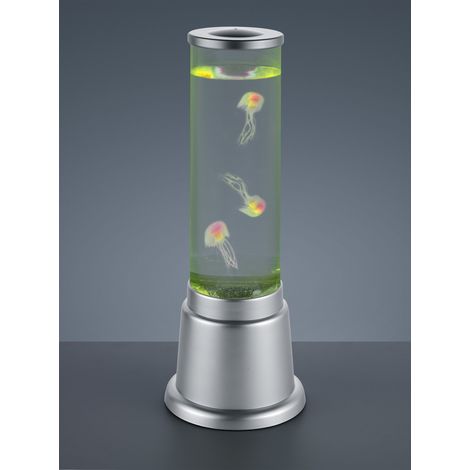 Sprudelnde Farbwechsel LED Lichtsäule JELLY Wassersäule & Deko Quallen H. 36cm (1/5)