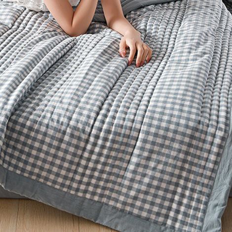 Couette légère en coton lavable, idéale pour l'été, pour enfants et adultes (type 2, 150 x 200 cm). (1/4)