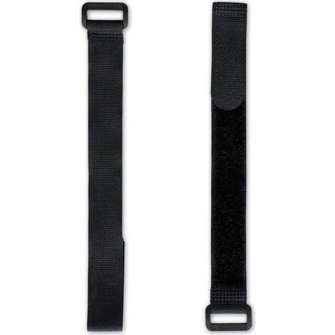 5x bande toison et crochet 50cm avec boucle. noir. 20mm de largeur. Sangle auto-agrippant. attache-câble réutilisable en nylon (1/5)