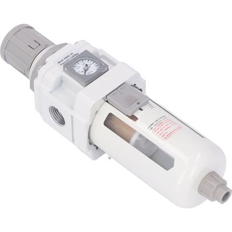 Régulateur de pression de filtre à air G1/2 po, purge automatique, filtre pour compresseur d'air avec manomètre, pression différentielle. (1/5)