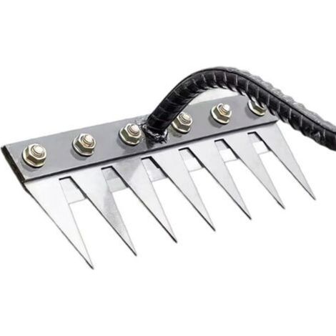 Rasenmäher für lockeren Boden, 7 Metallzinken, vielseitig einsetzbar, auch für hartes Gras, Gartengeschenk, Unkrautvernichter, langlebig, einfach zu bedienen, Gartenarbeit, Aussaat, Blumenbeete, landw