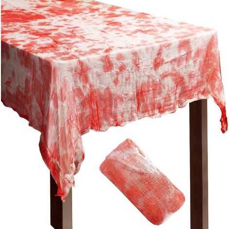 Halloween Deko Tischdecke 150x210cm blutig Horror Tischtuch Stoff für Party