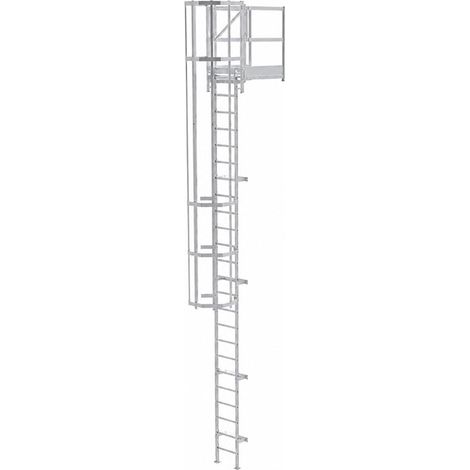 Scala gabbia acciaio zincato - Alt. raggiungibile 3,71 a 4,60m - CRINO-PF-AG-4
