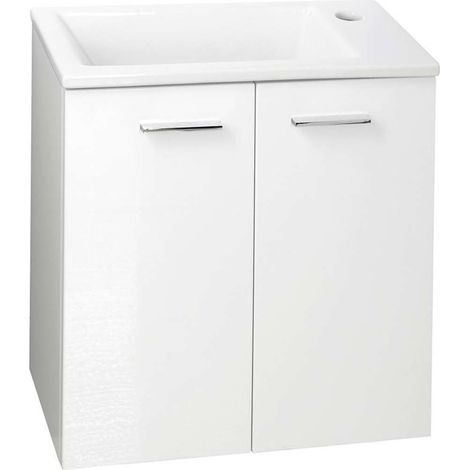 Aqualine Zoja - Waschbeckenschrank 49x50x25 cm, 2 Türen, weiß 51047A