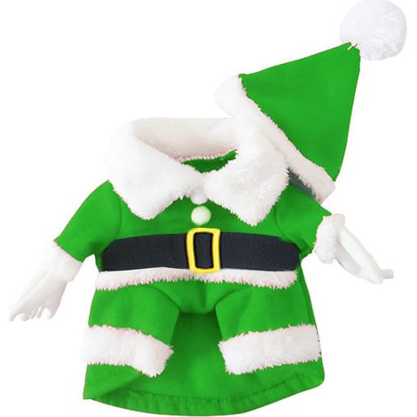 Costume De Noel Pour Chien - Tenue De Père Noël Avec Capuche - Pour Chiens Et Chats - Taille S À XL - Lot De 1 (1/5)