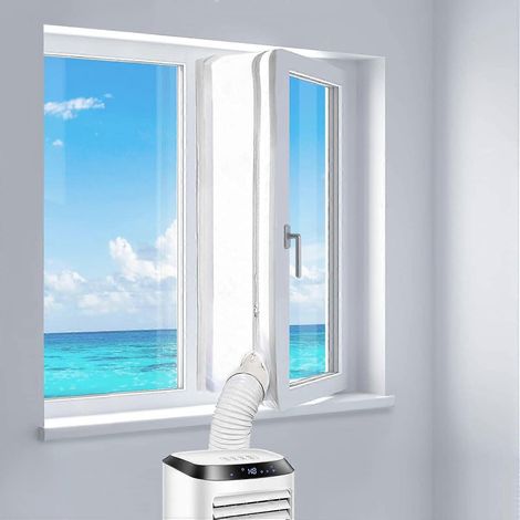 Joint d'étanchéité de fenêtre de 300 cm pour climatiseur portable, compatible avec tous les climatiseurs et sèche-linge portables, empêche l'air chaud de pénétrer, installation facile (1/5)