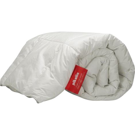 Couette 240 x 260 cm 250 g 92% Duvet d’Oie pour Lit 2 Personnes - Couette en Tissu 100% Coton Downproof, Naturel, Respirant et Lavable (1/5)