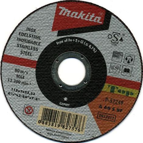 MOLA TAGLIO ACCIAIO INOX MAKITA 115X1MM