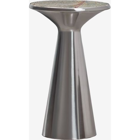 Pack de 2 mesitas de noche Ø30 cm en acero inoxidable Selmalis SKLUM (1/5)