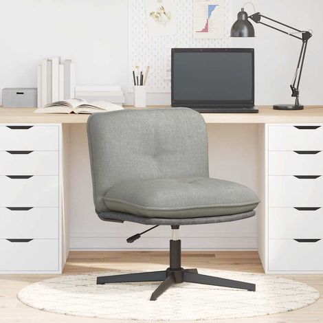 Chaise pivotante de bureau,Fauteuil de bureau, Chaise Gaming Gris clair Tissu CFW41533 (1/5)