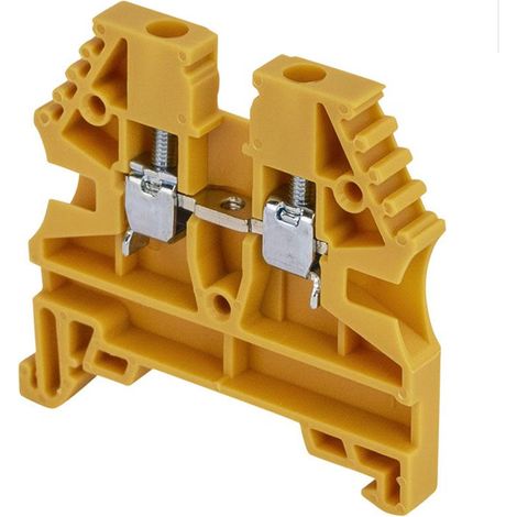 Borne de jonction à vis 2,5mm² - pas 5mm - jaune - IMO (1/5)