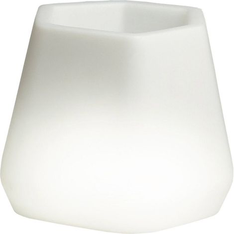 Vaso Luminoso da Giardino a LED 40x35x27 cm in Resina 5W Magnolia Bianco Neutro (1/5)