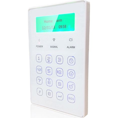 TASTIERA WIRELESS LCD TOUCH MONITOR STATO ALLARME ATTIVAZIONE ANTIFURTO CASA GSM
